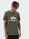 Alpha Industries Basic Herren T-Shirt Kurzarm Khaki