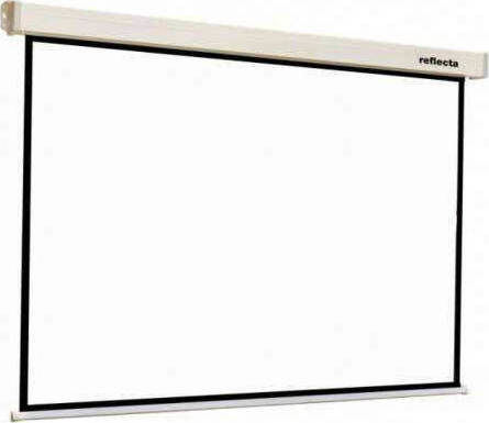 Reflecta Bildschirmprojektor für Wand/Decke Crystal Line Rollo Lux mit Bildlogo 1:1 200x200cm / 110"