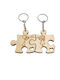 Woodseason Set Brelocuri 2 Bucăți Puzzle Din Lemn Pentru Cupluri 2 Bucăți