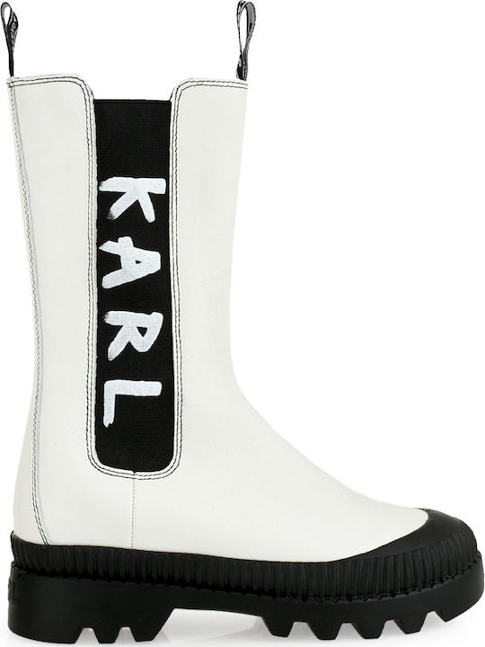 Karl Lagerfeld Μποτάκια Off White