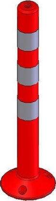 Plastic Traffic Columns Orange H75cm