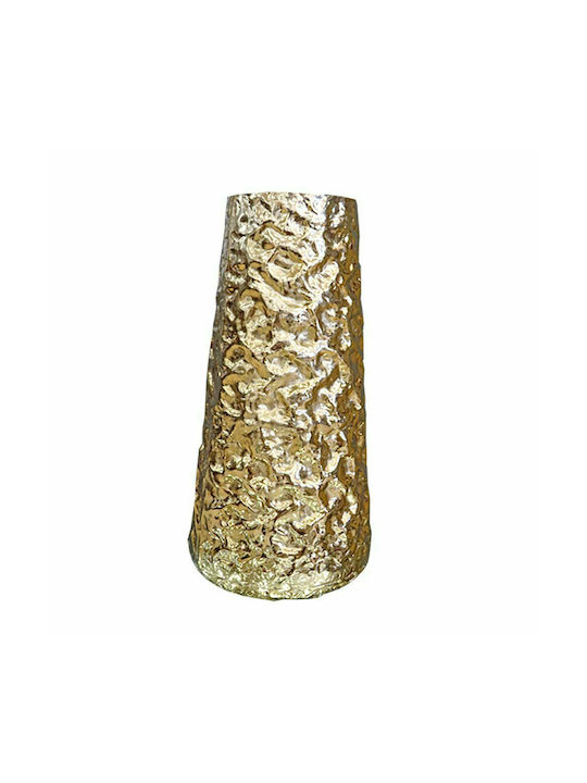Art et Lumiere Διακοσμητικό Βάζο Αλουμινίου Χρυσό 19x19x44cm