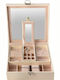 CX7191 Jewellery Box with Mirror Beige 25x25x8.5cm