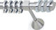 Anartisi Metallic Curtain Pole Status Single Diameter 25mm Length 200cm Nickel Satin / Chrome / Swarovski Crystal