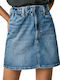 Pepe Jeans Denim High Waist Mini Skirt in Blue color