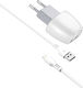 Leewello с 2 USB-A порта и кабел Lightning Бял (CDQ-068 + SJX-187)
