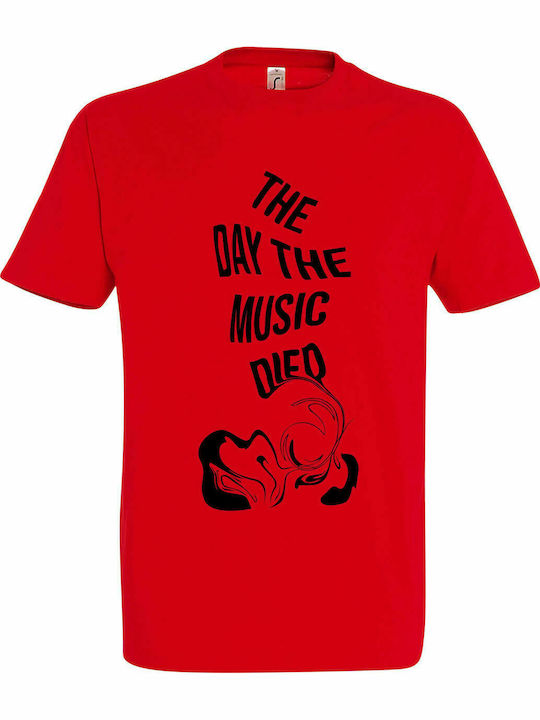 Tshirt Unisex "Der Tag an dem die Musik starb" Rot