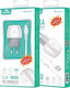 Leewello с 2 USB-A порта и кабел micro USB Бял (CDQ-068 + SJX-187)
