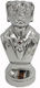 Art et Lumiere Decorative Dog made of Ceramic in Silver 10x9.5x21cm 1pcs