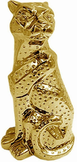 Art et Lumiere Декоративно Feline от Керамичен Материал в Злато 13.5x11.5x30.5см 1бр