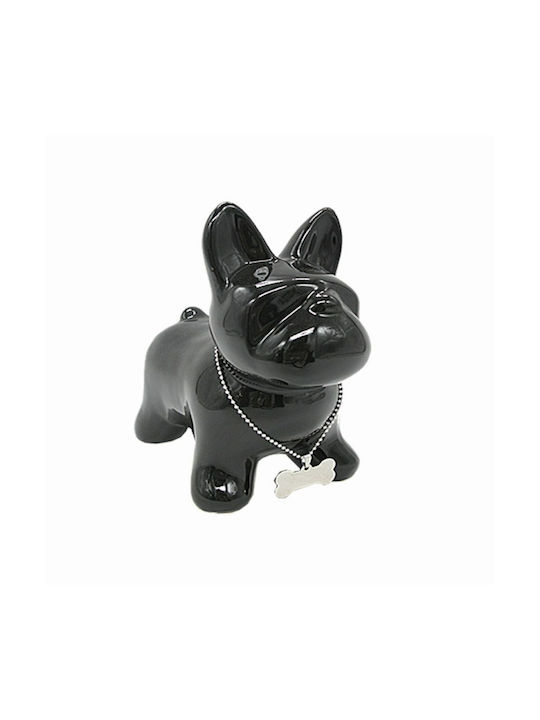 Art et Lumiere Decorative Dog made of Ceramic in Black 18x11x20cm 1pcs