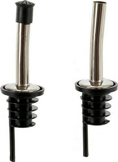 BigBuy Set 2 Metall Flusskappen für Flaschen Schwarz