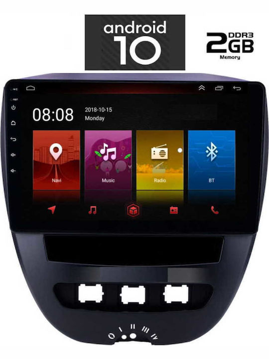 Lenovo IQ-AN X4950 Ηχοσύστημα Αυτοκινήτου για Peugeot 107 / Aygo (Bluetooth/USB/AUX/WiFi/GPS) με Οθόνη Αφής 10.1"