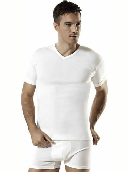 Namaldi Men's Short Sleeve Undershirt White
