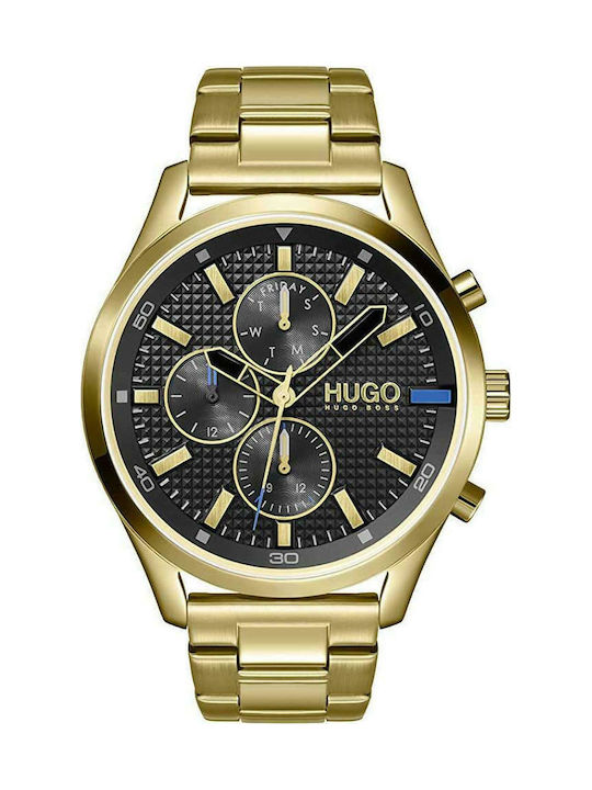 Hugo Boss Ρολόι Μπαταρίας με Μεταλλικό Μπρασελέ σε Χρυσό χρώμα