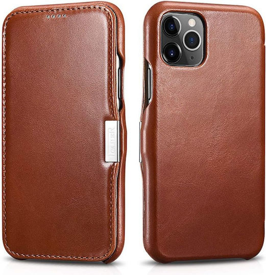 iCarer Vintage Side-Open Book Leather Brown (iPhone 11 Pro Max)