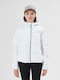 Emerson Women's Short Puffer Jacket Waterproof and Windproof for Winter with Hood White