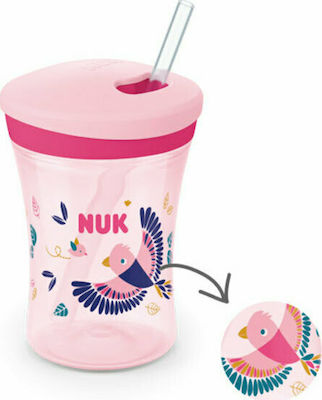 Nuk Baby & Kleinkind Becher Action aus Kunststoff Rosa 1Stück 230ml für 12m+m+ 10.255.574