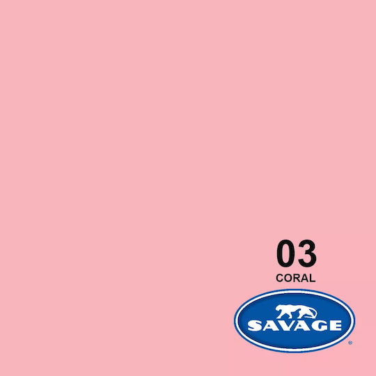 Savage 03-1253 Φωτογραφικό Φόντο Χάρτινο 135x1100εκ. Coral