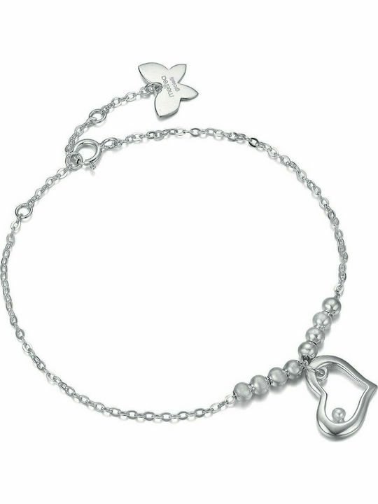 Melitea Gioielli Armband Kette mit Design Herz aus Silber