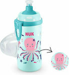 Nuk Junior Cup Octopus Educational Sippy Cup Plastic Light Blue for 18m+m+ 300ml 10.255.576