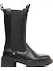 Beatles Nobesto Leather Women's Chelsea Boots with Medium Heel Black