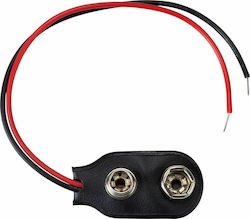 Funduino Κλιπ μπαταρίας 9V με καλώδιο 15cm 38213 EDM