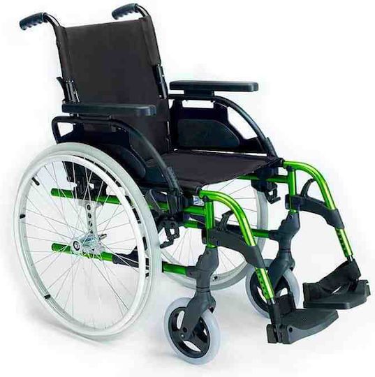 Sunrise Medical Breezy Style Rollstuhl 12 Zoll Klappbarer Einfacher Typ mit Einfacher Rücken 48cm Grün