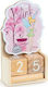 Christening Favor with Calendar Little Tink made of Wood