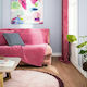 Gofis Home Valley Ριχτάρι Πολυθρόνας Βελουτέ 180x180εκ. Funky Pink 421/23