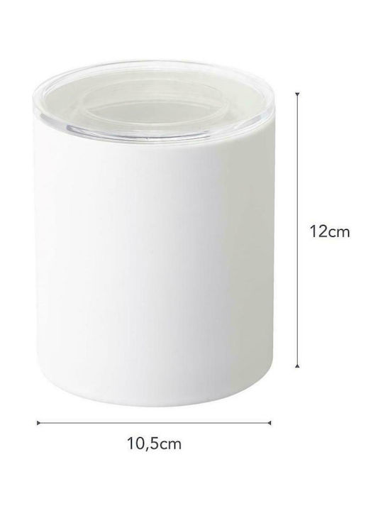 Yamazaki Βάζο Γενικής Χρήσης με Καπάκι Κεραμικό σε Λευκό Χρώμα 10.5x10.5x12cm