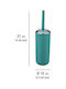 Wenko Brasil 212251121 Metallic Toilet Brush Turquoise