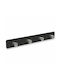 Conset Wall Hanger C1151 Metal 4 Hooks Black 30.5x4x3cm