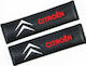 Set of 2pcs Car Seat Belt Pads Black Carbon Citroen