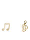 Note & Clef Kinderohrringe Nieten 9K Gold