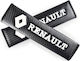 Ice Set of 2pcs Car Seat Belt Pads Black Carbon Renault