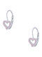 JewelStories Σκουλαρίκια Cutie Pink Hearts Ασημένια