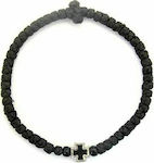 Prayer Beads Cross pendant Black