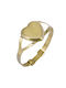 Gold Opening Kids Ring with Design Heart 9K 025207