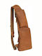 Leder Herrentasche Sling Tabac Braun