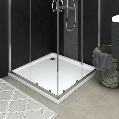 vidaXL Square Acrylic Shower White 90x90x4cm