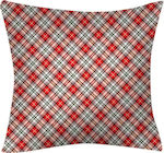 Borea Christmas Decorative Square Pillowcase Tartan Red 45x45pcs