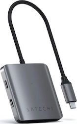 Satechi USB 3.1 Hub 4 Θυρών με σύνδεση USB-C Γκρι
