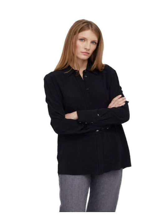 Tommy Hilfiger Women's Long Sleeve Shirt Black