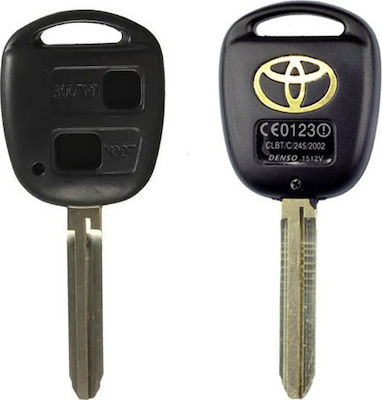 Car Key Shell with Blade with 2 Buttons for Toyota Corolla/Yaris/ Echo/Celica/Land Cruiser