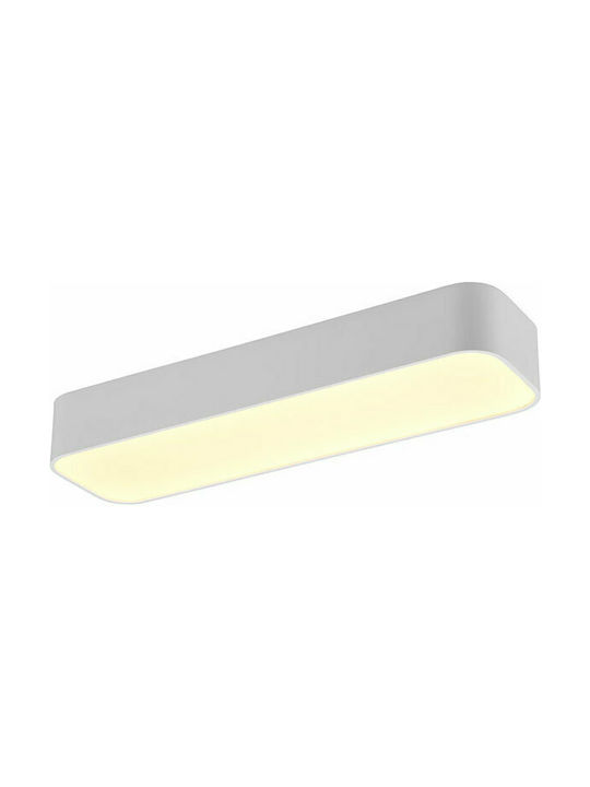 Trio Lighting Asterion Μοντέρνα Μεταλλική Πλαφονιέρα Οροφής με Ενσωματωμένο LED σε Λευκό χρώμα 50.5cm