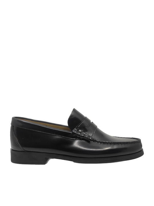0131 Δερμάτινα Ανδρικά Loafers σε Μαύρο Χρώμα