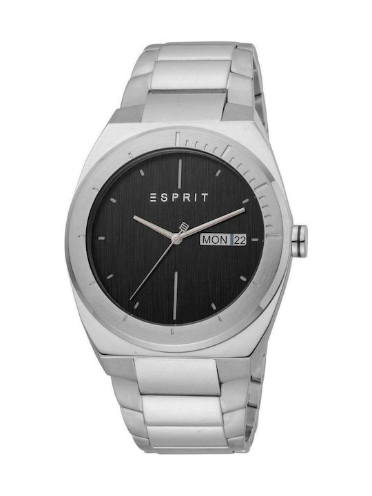 Esprit Strike 3hd Men's Watch 42mm Chronograph Battery with Silver Metal Bracelet