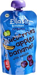 Ella's Kitchen Baby Food Jar Blueberries, Apples, Bananas With Vanilla Gluten-Free for 4m+ 120gr