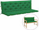 vidaXL Garden Swing Cushion Green 180x50cm.